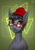 Size: 848x1200 | Tagged: safe, artist:margony, derpibooru import, oc, oc only, earth pony, pony, abstract background, cap, commission, digital art, ear fluff, glasses, hat, looking at you, male, red hat, signature, solo, stallion