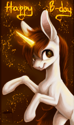 Size: 1080x1820 | Tagged: safe, artist:coralinatoilly, oc, oc only, pony, unicorn, glowing horn, solo