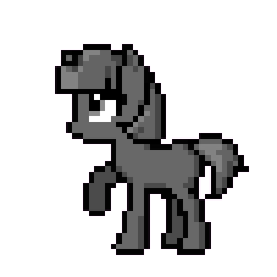 Size: 300x300 | Tagged: artist needed, safe, derpibooru exclusive, oc, oc only, oc:gray tone, pony, pixel art, simple background, solo, transparent background
