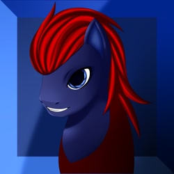 Size: 894x894 | Tagged: artist needed, source needed, safe, oc, oc only, oc:soundwave, earth pony, pony, bust, solo