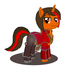 Size: 2010x2006 | Tagged: safe, artist:dashinravchania, derpibooru exclusive, derpibooru import, oc, oc:vivian, pony, unicorn, clothes, crossover, female, multicolored hair, multicolored tail, paladins, paladins: champions of the realm, ponified, raised eyebrow, simple background, solo, transparent background, vector