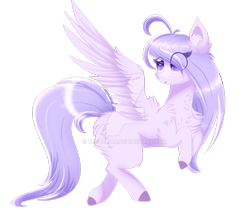 Size: 1024x860 | Tagged: safe, artist:little-sketches, oc, oc only, oc:lotus flower, pegasus, pony, eye clipping through hair, female, flying, mare, simple background, solo, transparent background, watermark