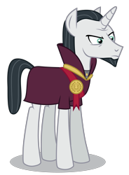 Size: 3832x5200 | Tagged: safe, artist:dragonchaser123, derpibooru import, chancellor neighsay, pony, unicorn, school daze, absurd resolution, clothes, facial hair, goatee, male, simple background, solo, stallion, transparent background, vector