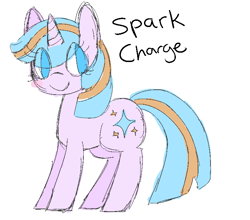 Size: 722x635 | Tagged: safe, artist:rose_stars, derpibooru import, oc, oc only, oc:spark charge, pony, unicorn, simple background