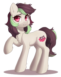 Size: 1544x1960 | Tagged: safe, artist:ponyinsideme, oc, oc only, earth pony, pony, raised hoof, simple background, solo, transparent background