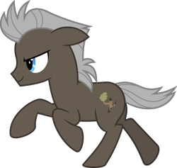 Size: 6763x6400 | Tagged: safe, artist:parclytaxel, derpibooru import, burnt oak, earth pony, pony, the perfect pear, .svg available, absurd resolution, male, running, simple background, solo, teenager, transparent background, vector, younger