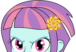 Size: 650x445 | Tagged: safe, artist:phantomshadow051, sunny flare, equestria girls, eye, eyes, peeking, solo, soon