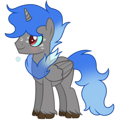 Size: 1472x1488 | Tagged: safe, artist:thesmall-artist, derpibooru import, oc, oc:double eclipse, hybrid, interspecies offspring, male, offspring, parent:discord, parent:princess luna, parents:lunacord, simple background, solo, transparent background