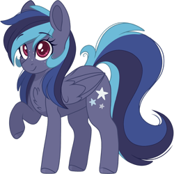 Size: 2048x2048 | Tagged: safe, artist:cinnamontee, derpibooru import, oc, oc only, oc:nova, pegasus, pony, colored pupils, female, high res, mare, raised hoof, simple background, solo, transparent background