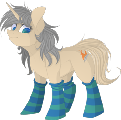 Size: 803x793 | Tagged: safe, artist:mrgdog, oc, oc only, pony, unicorn, clothes, simple background, socks, solo, striped socks, transparent background