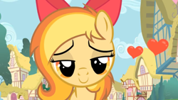 Size: 1334x750 | Tagged: safe, artist:reverse studios, derpibooru import, oc, oc:sally candy, bow, cute, female, filly, hair bow, lidded eyes, looking at you, ocbetes, pmv, show accurate, solo