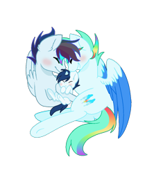 Size: 848x904 | Tagged: safe, artist:thesmall-artist, derpibooru import, oc, oc only, oc:blaze storm, oc:bright storm, oc:water star, alicorn, pegasus, pony, baby, baby pony, gay, magical gay spawn, male, offspring, offspring's offspring, parent:rainbow dash, parent:soarin', parents:soarindash, shipping, simple background, stallion, transparent background