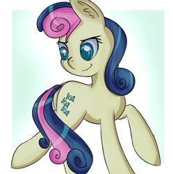 Size: 586x588 | Tagged: safe, artist:brok-enwings, derpibooru import, bon bon, sweetie drops, earth pony, pony, adorabon, cute, female, solo