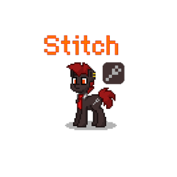 Size: 400x400 | Tagged: safe, oc, oc only, oc:stitch, pony town, simple background, solo, transparent background