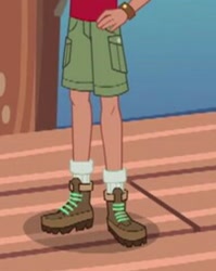 Size: 383x480 | Tagged: safe, timber spruce, equestria girls, legend of everfree, boots, clothes, hand on hip, leg, legs, pictures of legs, pier, shorts, socks, solo