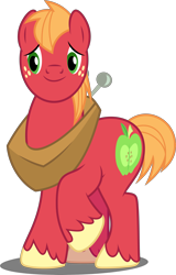Size: 3204x5000 | Tagged: safe, artist:dashiesparkle, big macintosh, earth pony, pony, hard to say anything, .svg available, absurd resolution, freckles, male, raised hoof, simple background, smiling, solo, stallion, transparent background, vector