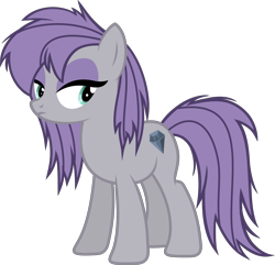 Size: 6000x5776 | Tagged: safe, artist:slb94, maud pie, pony, 80s, absurd resolution, alternate hairstyle, frown, lidded eyes, messy mane, missing accessory, simple background, solo, transparent background, vector, wrong cutie mark