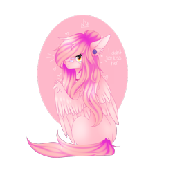 Size: 1000x1000 | Tagged: safe, artist:hyshyy, derpibooru import, oc, oc only, oc:claire, pegasus, pony, female, mare, simple background, sitting, solo, transparent background
