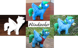 Size: 1248x773 | Tagged: safe, artist:malte279, oc, oc only, oc:windseeker, pegasus, pony, clay figure, collage, irl, making of, pen and paper rpg, photo