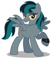 Size: 2237x2587 | Tagged: safe, artist:aleximusprime, oc, oc only, oc:blackgryph0n, oc:gryph, pony, blackgryph0n, show accurate, simple background, solo, suave, transparent background, vector