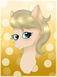 Size: 1170x1573 | Tagged: safe, artist:cindydreamlight, derpibooru import, oc, oc:vital sparkle, earth pony, pony, bust, female, mare, portrait, solo