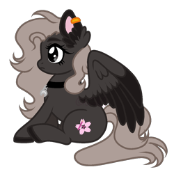 Size: 1000x1000 | Tagged: safe, artist:arxielle, derpibooru import, oc, oc:onyx tourmaline, pegasus, pony, female, mare, simple background, sitting, solo, transparent background