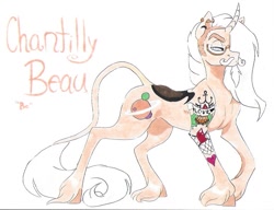 Size: 777x598 | Tagged: safe, artist:frozensoulpony, oc, oc only, oc:chantilly beau, pony, unicorn, facial hair, glasses, male, moustache, solo, stallion, tattoo, traditional art, unshorn fetlocks