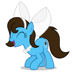 Size: 2800x2800 | Tagged: safe, artist:egstudios93, oc, oc only, oc:bella voce, earth pony, pony, blue fur, bow, bowtie, cute, cutie mark, female, high res, mare, simple background, solo, transparent background
