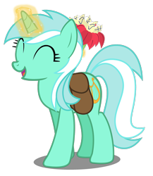 Size: 2000x2300 | Tagged: safe, artist:mundschenk85, derpibooru import, lyra heartstrings, pony, unicorn, eyes closed, flower, high res, magic, saddle bag, simple background, solo, transparent background, vector