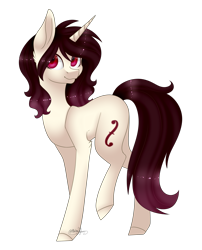 Size: 1849x2287 | Tagged: safe, artist:ohhoneybee, oc, oc only, oc:hazel, pony, unicorn, female, mare, raised leg, simple background, solo, transparent background