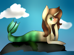 Size: 1024x768 | Tagged: safe, artist:velvetyvictory, oc, oc only, merpony, pony, unicorn, female, mare, solo