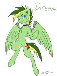 Size: 3024x4032 | Tagged: safe, artist:steelsoul, derpibooru import, oc, oc only, oc:didgeree, pegasus, pony, collar, metal wing edge, simple background, smiling, smirk, solo, transparent background