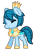 Size: 241x333 | Tagged: safe, artist:crownedspade, derpibooru import, oc, original species, pond pony, pony, chibi, crown, cute, eyes closed, female, jewelry, mare, ocbetes, regalia, simple background, smiling, solo, transparent background