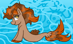 Size: 1024x623 | Tagged: safe, artist:jen-neigh, oc, oc only, oc:jen-neigh, merpony, pony, solo