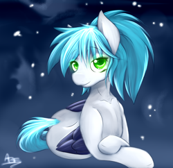 Size: 3100x3000 | Tagged: safe, artist:larkdraws, oc, oc only, oc:star chaser, pegasus, pony, female, mare, prone, solo