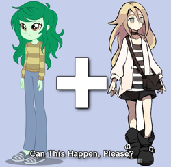 Size: 739x720 | Tagged: safe, derpibooru import, wallflower blush, better together, equestria girls, forgotten friendship, exploitable meme, make it happen, meme, rachel gardner, satsuriku no tenshi