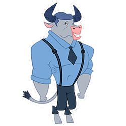 Size: 270x270 | Tagged: safe, derpibooru import, idw, well-to-do, minotaur, gameloft, idw showified, simple background, solo, transparent background