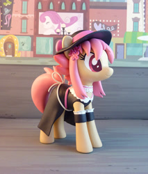 Size: 808x950 | Tagged: safe, artist:krowzivitch, derpibooru import, oc, oc:peach blossom, earth pony, pony, clothes, craft, dress, female, figurine, hat, mare, sculpture, solo