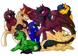 Size: 6000x4323 | Tagged: safe, artist:amazing-artsong, oc, oc only, oc:latea, hybrid, kirin, pony, unicorn, absurd resolution, female, male, simple background, transparent background