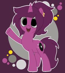 Size: 648x724 | Tagged: safe, artist:missmele-madness, derpibooru import, oc, oc:dizzy jam, pony, unicorn, ear piercing, earring, female, jewelry, mare, piercing, solo