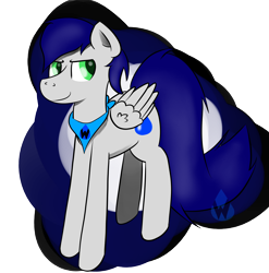 Size: 3188x3224 | Tagged: safe, artist:waterboy597, derpibooru import, oc, oc only, oc:waterpony, pegasus, pony, bandana, long tail, simple background, smiling, smirk, solo, transparent background