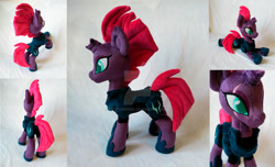 Size: 1600x970 | Tagged: safe, artist:doctorkoda, derpibooru import, tempest shadow, pony, unicorn, irl, photo, plushie, solo, watermark