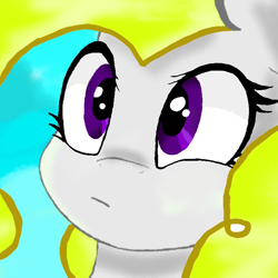 Size: 700x700 | Tagged: safe, artist:jennyfer1500, surprise, pony, bust, portrait, solo