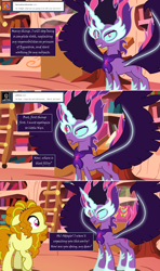 Size: 1280x2168 | Tagged: safe, artist:hakunohamikage, derpibooru import, adagio dazzle, midnight sparkle, twilight sparkle, twilight sparkle (alicorn), alicorn, pony, equestria girls, ask, ask-princesssparkle, equestria girls ponified, golden oaks library, ponified, possessed, tumblr