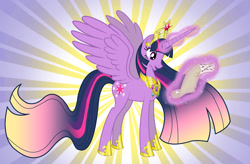 Size: 1800x1184 | Tagged: safe, artist:sapphiregamgee, twilight sparkle, twilight sparkle (alicorn), alicorn, pony, big crown thingy, crown, elements of harmony, female, hilarious in hindsight, jewelry, mare, older, older twilight, regalia, solo, ultimate twilight