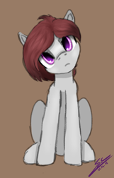 Size: 708x1096 | Tagged: safe, artist:speed-chaser, derpibooru import, oc, oc only, oc:rose red, earth pony, pony, female, head tilt, mare, simple background, solo