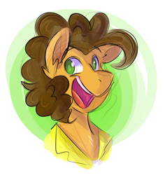 Size: 1460x1546 | Tagged: safe, artist:trishabeakens, cheese sandwich, earth pony, pony, male, open mouth, solo, stallion