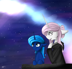 Size: 2784x2659 | Tagged: safe, artist:ratann, oc, oc only, oc:magic star, oc:raven sailor, night, night sky