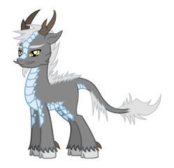 Size: 1306x1262 | Tagged: safe, artist:saturngrl, oc, oc only, oc:tieti, kirin, male, neigh-beyul, simple background, solo, transparent background, unshorn fetlocks