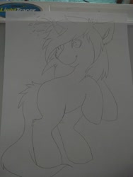 Size: 3120x4160 | Tagged: safe, artist:annuthecatgirl, derpibooru import, oc, oc only, unicorn, curved horn, magic, solo, traditional art, wip